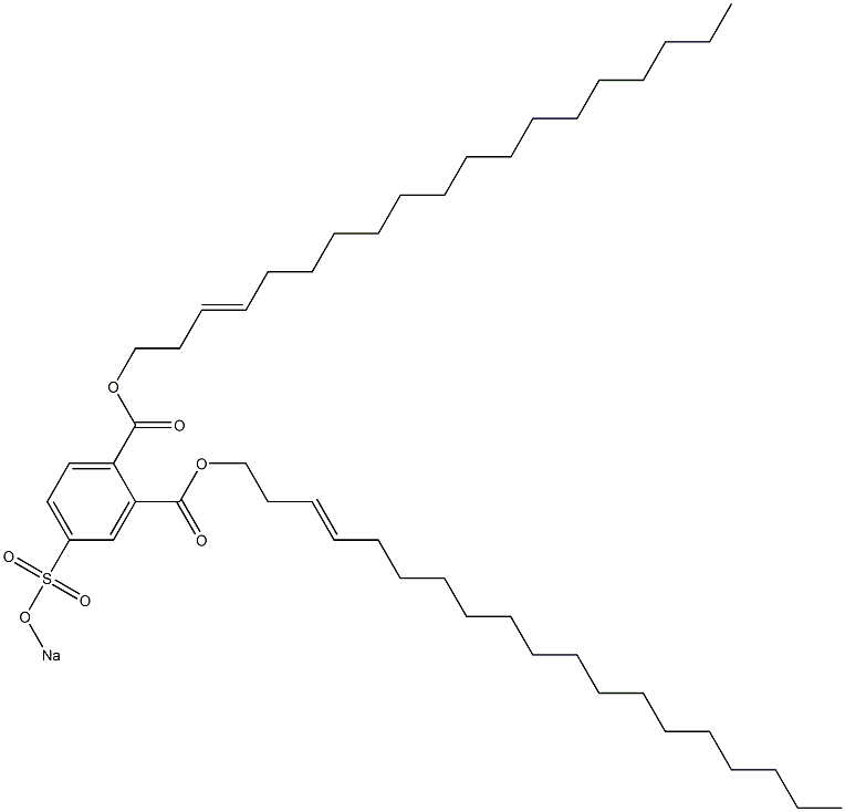 4-(Sodiosulfo)phthalic acid di(3-nonadecenyl) ester Struktur