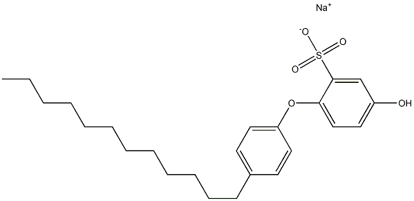 4-Hydroxy-4'-dodecyl[oxybisbenzene]-2-sulfonic acid sodium salt Struktur