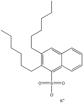 2,3-Dihexyl-1-naphthalenesulfonic acid potassium salt Struktur