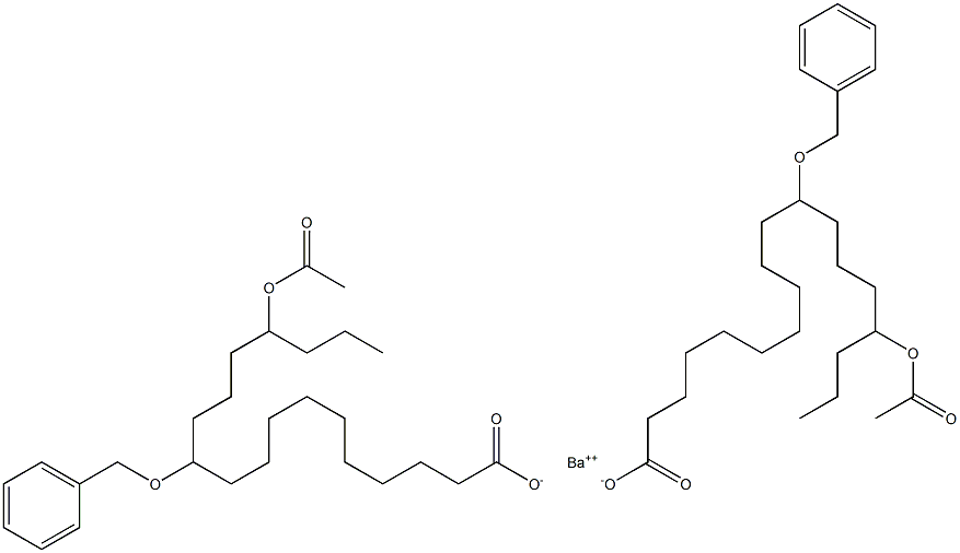 Bis(11-benzyloxy-15-acetyloxystearic acid)barium salt Struktur