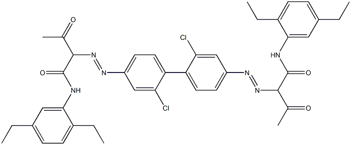 4,4'-Bis[[1-(2,5-diethylphenylamino)-1,3-dioxobutan-2-yl]azo]-2,2'-dichloro-1,1'-biphenyl Struktur