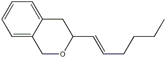 3,4-Dihydro-3-[(E)-1-hexenyl]-1H-2-benzopyran Struktur