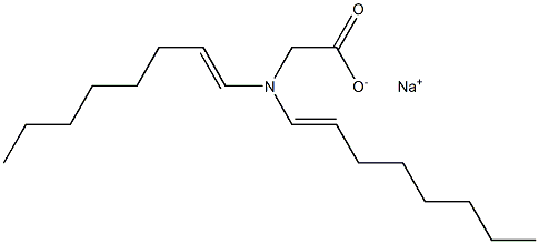 N,N-Di(1-octenyl)glycine sodium salt Struktur