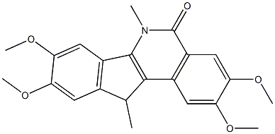 2,3,8,9-Tetramethoxy-6,11-dimethyl-11H-indeno[1,2-c]isoquinolin-5(6H)-one Struktur