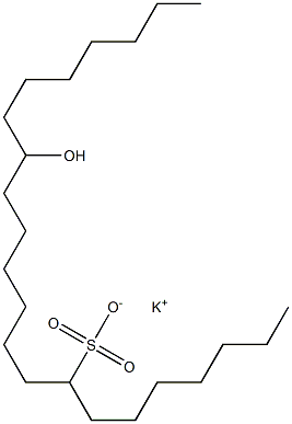 15-Hydroxydocosane-8-sulfonic acid potassium salt Struktur