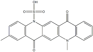 5,7,12,14-Tetrahydro-2,12-dimethyl-7,14-dioxoquino[2,3-b]acridine-5-sulfonic acid Struktur