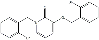 N-(2-Bromobenzyl)-3-(2-bromobenzyl)oxy-2(1H)-pyridone Struktur