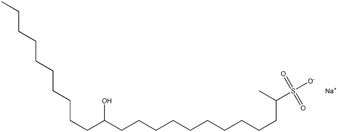 13-Hydroxytricosane-2-sulfonic acid sodium salt Struktur