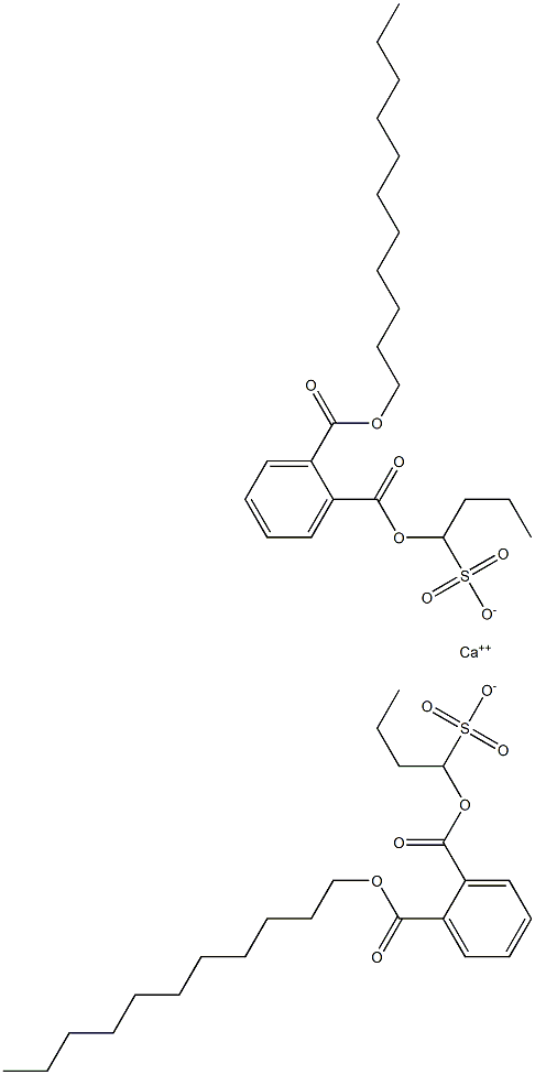 Bis[1-[(2-undecyloxycarbonylphenyl)carbonyloxy]butane-1-sulfonic acid]calcium salt Struktur