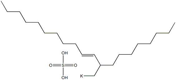 Sulfuric acid 2-octyl-3-tridecenyl=potassium ester salt Struktur