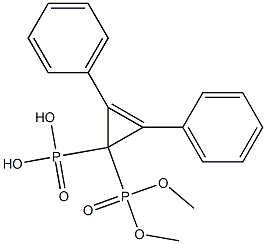 (2,3-Diphenyl-2-cyclopropene-1,1-diyl)bis(phosphonic acid dimethyl) ester Struktur