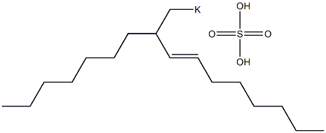 Sulfuric acid 2-heptyl-3-decenyl=potassium ester salt Struktur