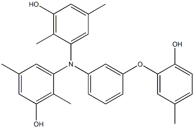 N,N-Bis(3-hydroxy-2,5-dimethylphenyl)-3-(2-hydroxy-5-methylphenoxy)benzenamine Struktur