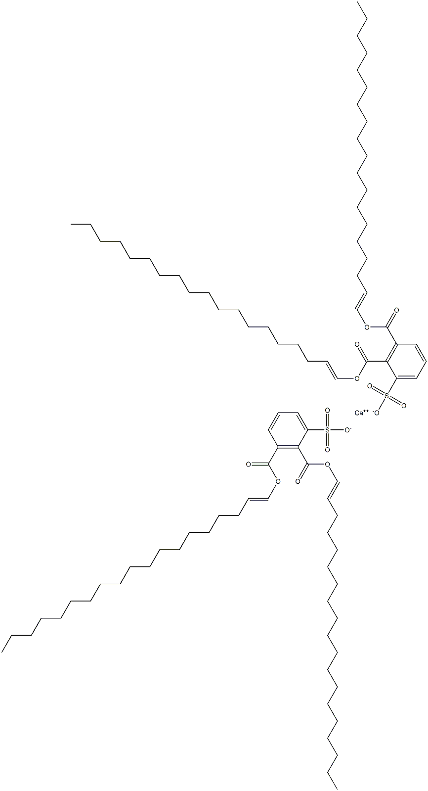 Bis[2,3-di(1-nonadecenyloxycarbonyl)benzenesulfonic acid]calcium salt Struktur