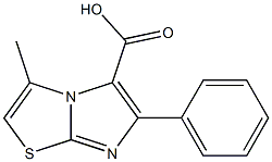 6-Phenyl-3-methylimidazo[2,1-b]thiazole-5-carboxylic acid Struktur