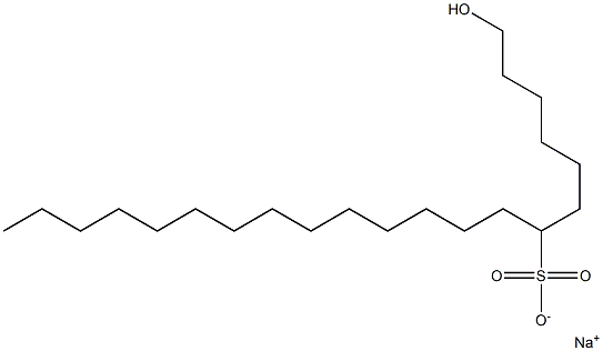 1-Hydroxyhenicosane-7-sulfonic acid sodium salt Struktur