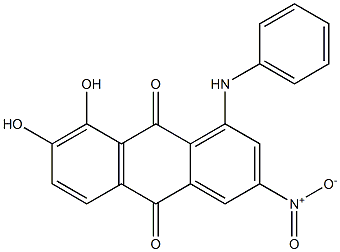 1-Anilino-7,8-dihydroxy-3-nitroanthraquinone Struktur