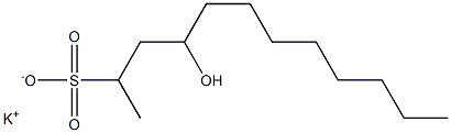 4-Hydroxydodecane-2-sulfonic acid potassium salt Struktur