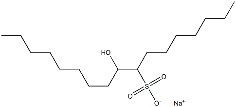 9-Hydroxyheptadecane-8-sulfonic acid sodium salt Struktur