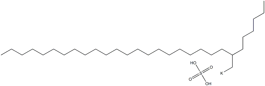 Sulfuric acid 2-hexyltetracosyl=potassium salt Struktur