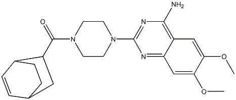 4-Amino-2-[4-[(bicyclo[2.2.2]oct-2-en-5-yl)carbonyl]-1-piperazinyl]-6,7-dimethoxyquinazoline Struktur