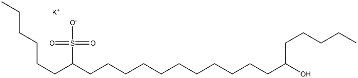 19-Hydroxytetracosane-7-sulfonic acid potassium salt Struktur