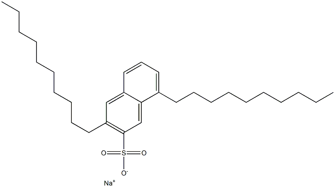 3,8-Didecyl-2-naphthalenesulfonic acid sodium salt Struktur