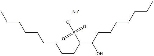 8-Hydroxyoctadecane-9-sulfonic acid sodium salt Struktur