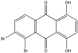 5,6-Dibromo-1,4-dihydroxy-9,10-anthraquinone Struktur