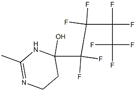 2-Methyl-4-(nonafluorobutyl)-3,4,5,6-tetrahydropyrimidin-4-ol Struktur