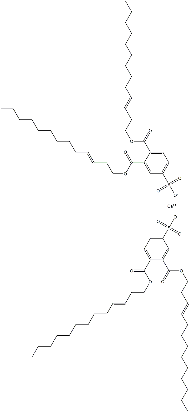 Bis[3,4-di(3-tridecenyloxycarbonyl)benzenesulfonic acid]calcium salt Struktur