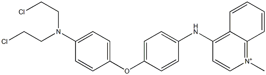 4-[[4-[4-[N,N-Bis(2-chloroethyl)amino]phenoxy]phenyl]amino]-1-methylquinolinium Struktur