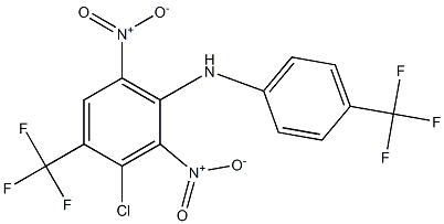 3-Chloro-4-trifluoromethyl-2,6-dinitro-N-[4-trifluoromethylphenyl]benzenamine Struktur