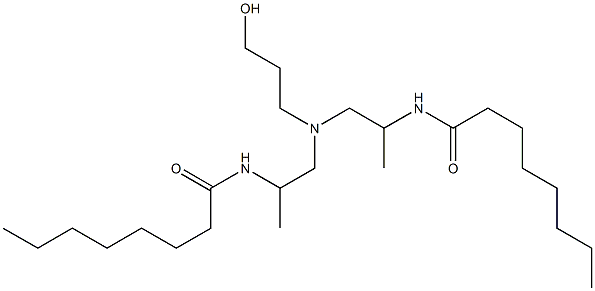 N,N-Bis[2-(capryloylamino)propyl]-3-hydroxypropylamine Struktur