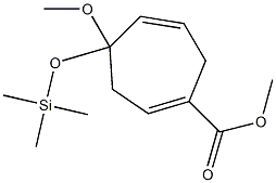 4-Methoxy-4-(trimethylsilyloxy)-1,5-cycloheptadiene-1-carboxylic acid methyl ester Struktur