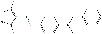 5-[[4-[Ethyl(phenylmethyl)amino]phenyl]azo]-1,4-dimethyl-1H-1,2,4-triazol-4-ium Struktur