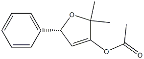 Acetic acid [(R)-2,5-dihydro-2,2-dimethyl-5-phenylfuran]-3-yl ester Struktur