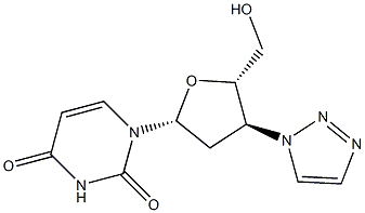 3'-(1H-1,2,3-Triazol-1-yl)-2',3'-dideoxyuridine Struktur