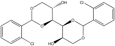 1-O,3-O:4-O,6-O-Bis(2-chlorobenzylidene)-L-glucitol Struktur