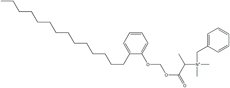 N,N-Dimethyl-N-benzyl-N-[1-[[(2-tetradecylphenyloxy)methyl]oxycarbonyl]ethyl]aminium Struktur