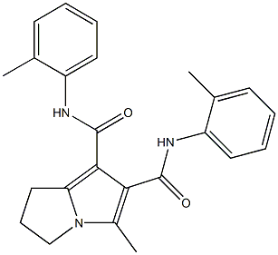 6,7-Dihydro-3-methyl-N,N'-bis(2-methylphenyl)-5H-pyrrolizine-1,2-dicarboxamide Struktur