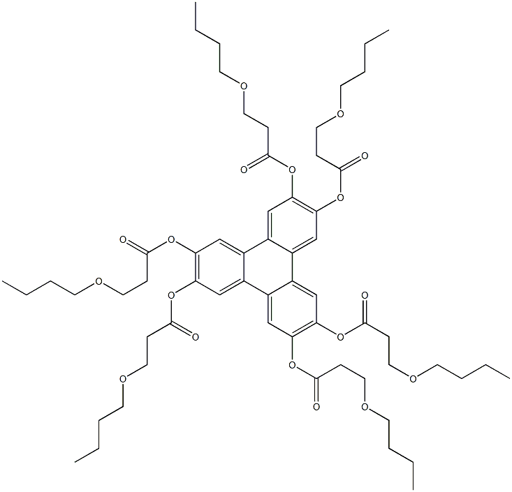 Triphenylene-2,3,6,7,10,11-hexol hexakis(3-butoxypropanoate) Struktur