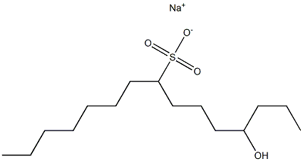 4-Hydroxypentadecane-8-sulfonic acid sodium salt Struktur