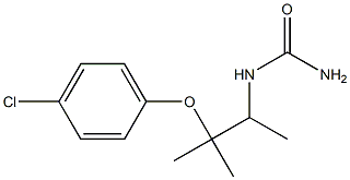 [2-(p-Chlorophenoxy)-1,2-dimethylpropyl]urea Struktur