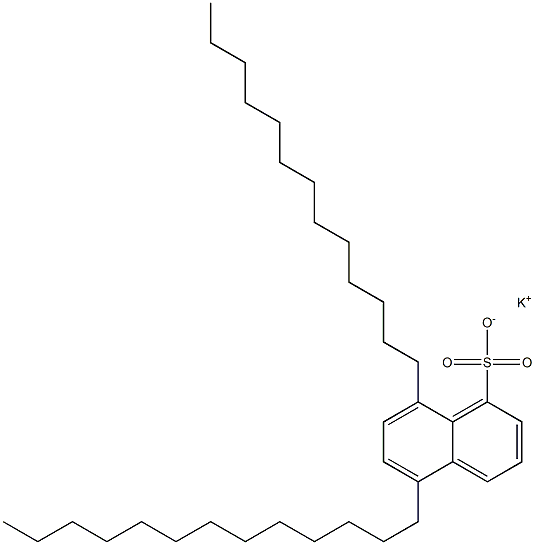 5,8-Ditridecyl-1-naphthalenesulfonic acid potassium salt Struktur