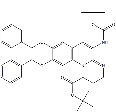 5-(tert-Butoxycarbonyl)amino-2,3-dihydro-8,9-bis(benzyloxy)-1H-pyrimido[1,2-a]quinoline-1-carboxylic acid tert-butyl ester|