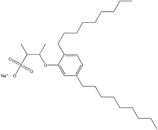 3-(2,5-Dinonylphenoxy)butane-2-sulfonic acid sodium salt Struktur