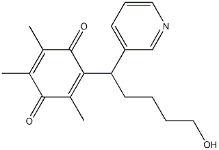 2-[1-(3-Pyridinyl)-5-hydroxypentyl]-3,5,6-trimethyl-p-benzoquinone Struktur