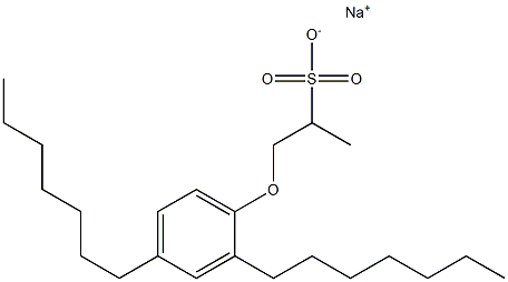 1-(2,4-Diheptylphenoxy)propane-2-sulfonic acid sodium salt Struktur