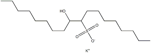 10-Hydroxyoctadecane-9-sulfonic acid potassium salt Struktur